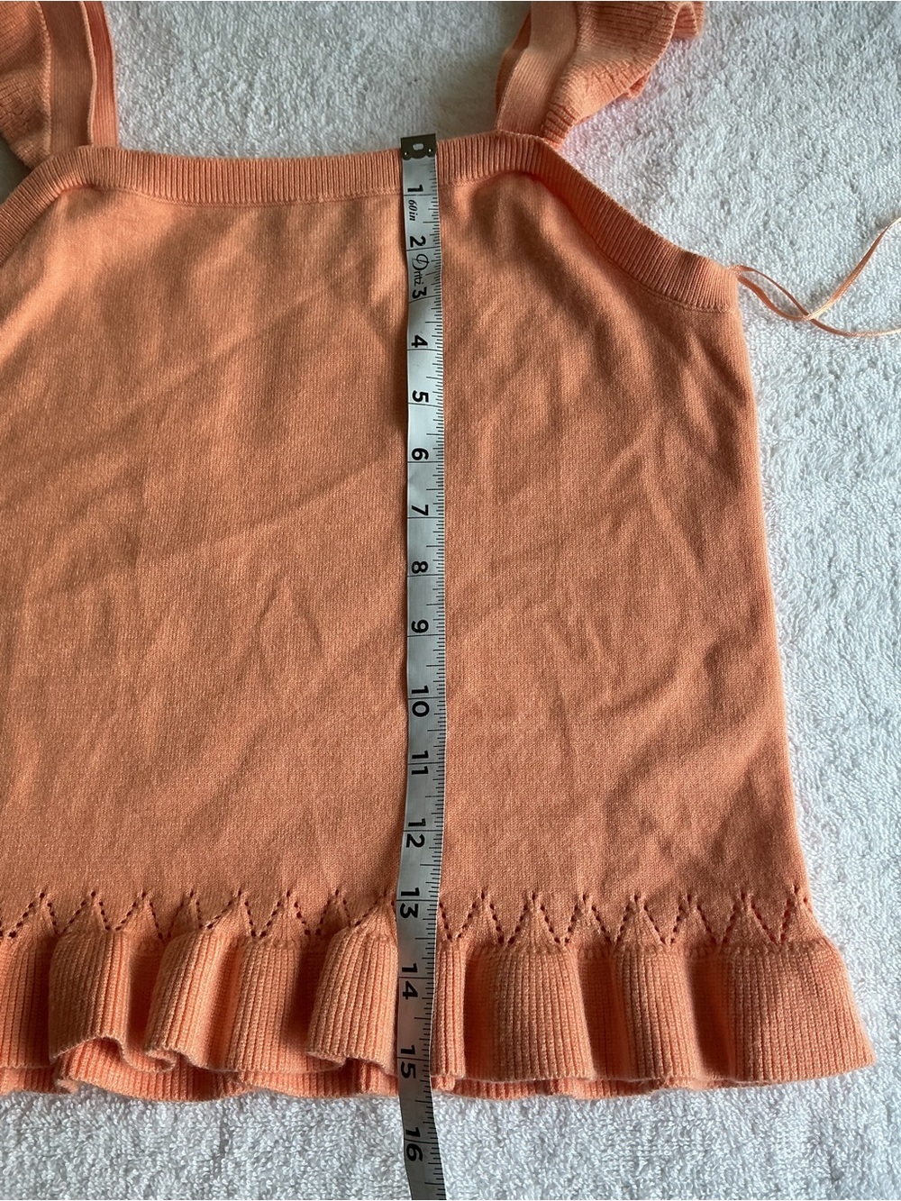 LOFT Peach Ruffle-Strap Knit Tank - Picture 7 of 10